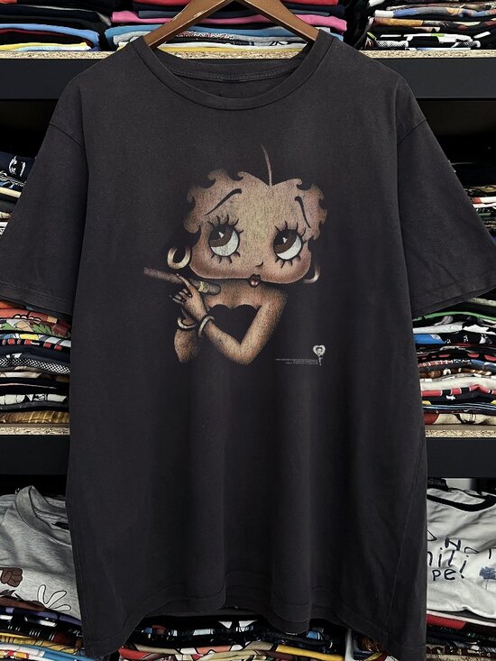 George P Other - Rare Betty Boop Washed Black Tee